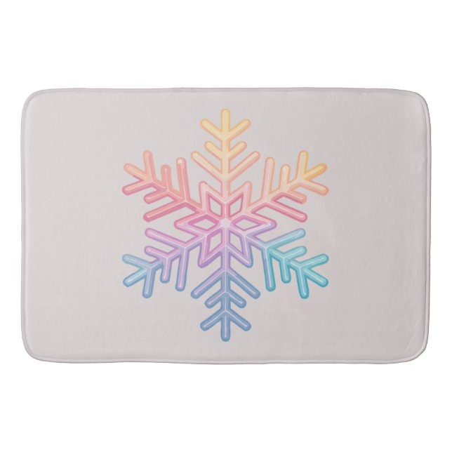 Tapete De Banheiro Floco de neve simples (Frente)