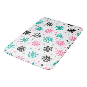 Tapete De Banheiro Flocos de neve retrô