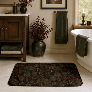Tapete De Banheiro Flor Cottage Gótico Floral Vintage Sombrio