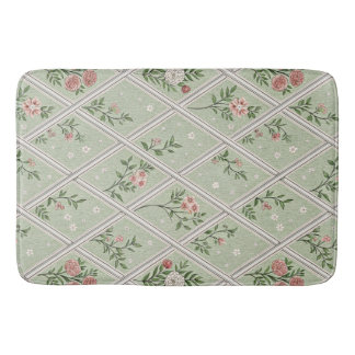 Tapete De Banheiro Flor Country Green Vintage 