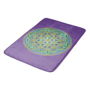Tapete De Banheiro FLOR DA VIDA - Design 1 das Geometrias Sagradas