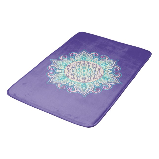Tapete De Banheiro Flor Da Vida - Índia Mandala 2 (Angulado)