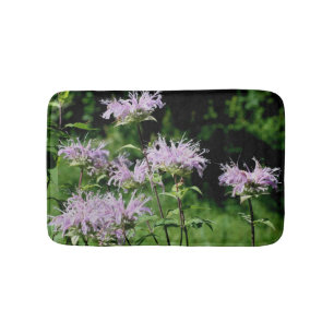 Tapete De Banheiro Flor de Bassas de Abelhas Roxas Selvagens