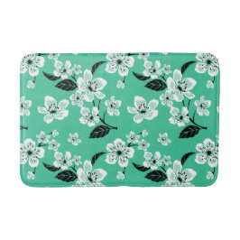 TAPETE DE BANHEIRO FLOR DE CEREJEIRA - SAKURA (MINT)