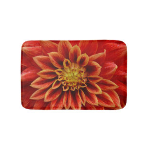 Tapete De Banheiro Flor de dahlia laranja