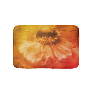 Tapete De Banheiro Flor De Daisy Na Sépia Vintage Na Zinnia Sofsa