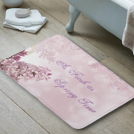 Tapete De Banheiro Flor de Lilás Rosa Suave na Primavera