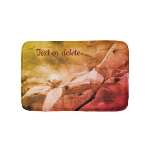 Tapete De Banheiro Flor De Madeira Preta E Branca