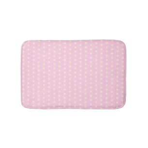 Tapete De Banheiro Flor de margarida branca, rosa claro-branca