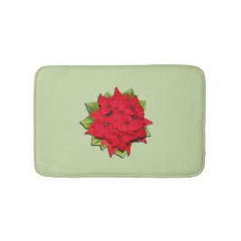 Tapete De Banheiro Flor de Poinsettia para Férias