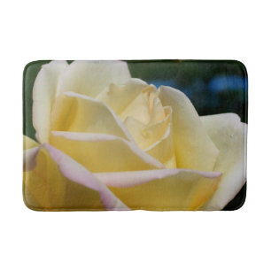 Tapete De Banheiro Flor de Rosebud Amarelo