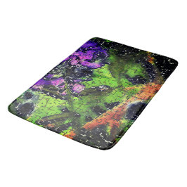 Tapete De Banheiro Flor e folhas, envelhecidas em mosaico esculpido