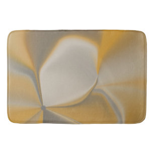 Tapete De Banheiro Flor Floral Amarela Branca Abstrata Elegante no Ca
