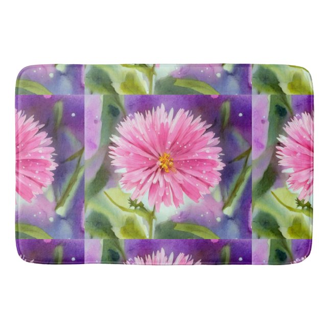 Tapete De Banheiro Flor Roxo (Frente)