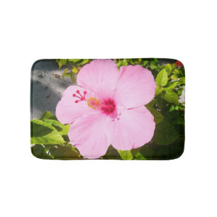 Tapete De Banheiro Flor Tropical de Hibiscus Rosa