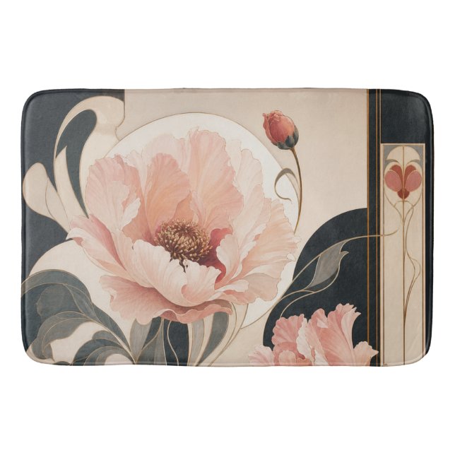 Tapete De Banheiro "Floral Abstrato" (Frente)