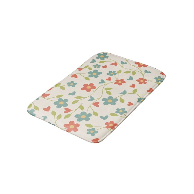 Tapete De Banheiro Floral Bath Mat (Angulado)