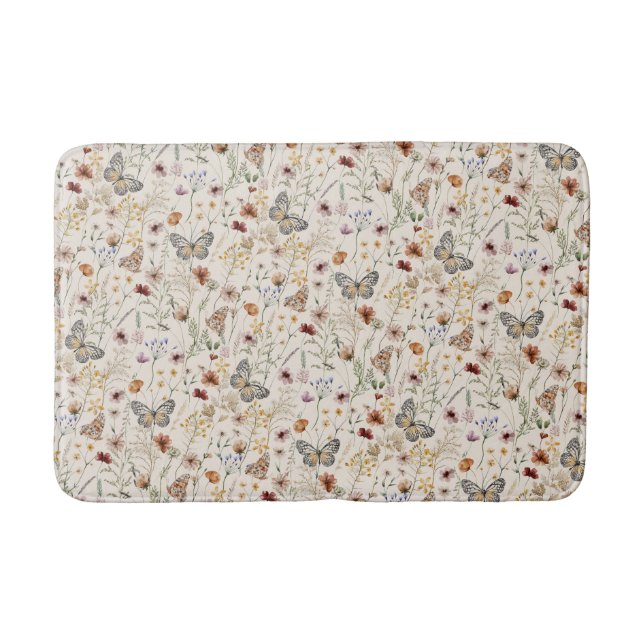 Tapete De Banheiro Floral Boho Bath Mat (Frente)