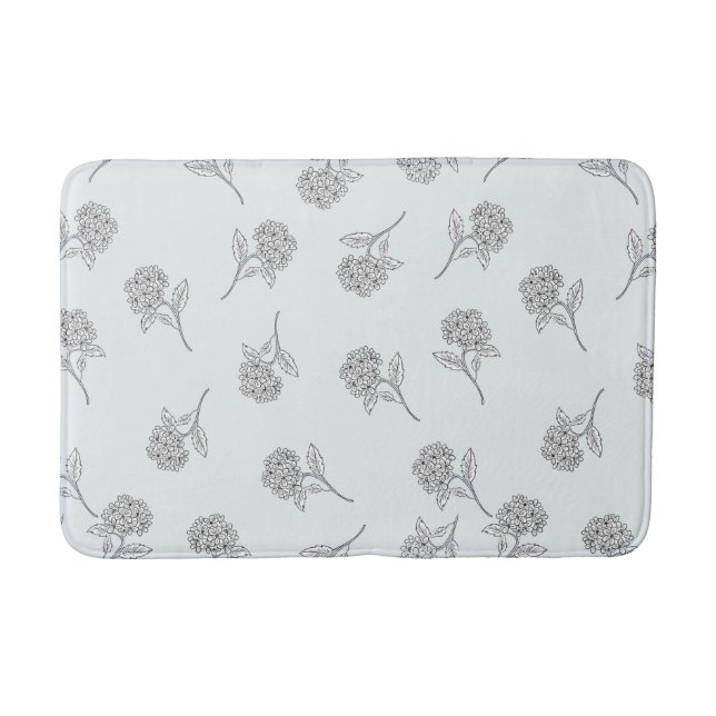 Tapete De Banheiro Floral Botânico Atemporal Cinza Suave (Frente)
