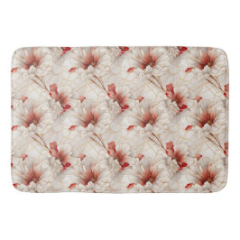 Tapete De Banheiro Floral Branco Belo