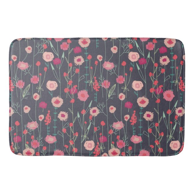 Tapete De Banheiro Floral Dark Modern (Frente)