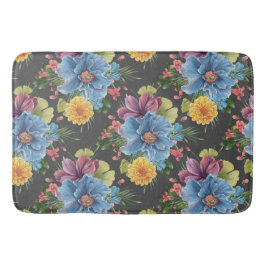Tapete De Banheiro Floral Escuro e Bonito 