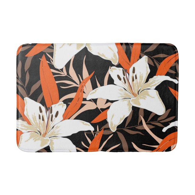 Tapete De Banheiro Floral estético (Frente)