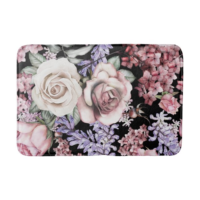 Tapete De Banheiro Floral estético (Frente)
