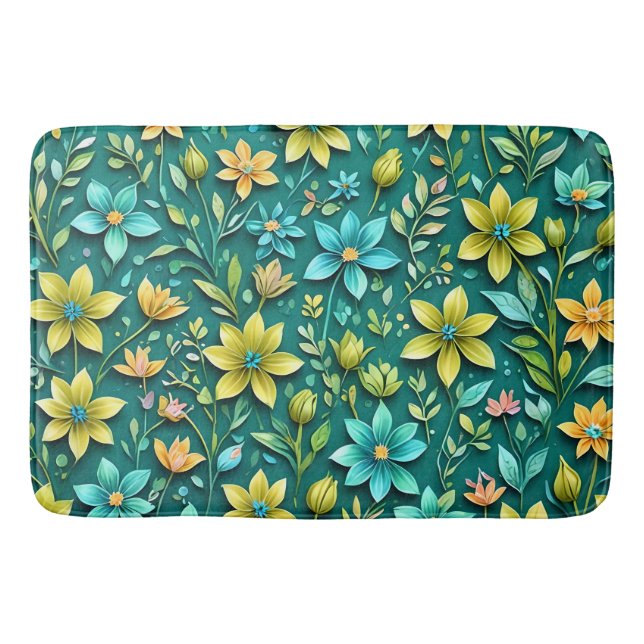 Tapete De Banheiro Floral Harmony (Frente)