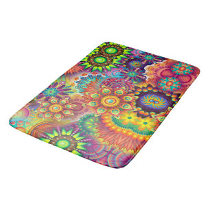 Tapete De Banheiro Floral Mandala Collage Psicedélico