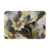 Floral Preto Dourado Japonês