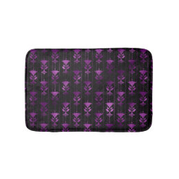 Tapete De Banheiro Floral roxo e preto