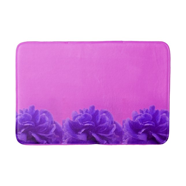 Tapete De Banheiro Floral Roxo Elegante (Frente)