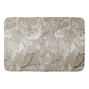 Tapete De Banheiro Floral taupe chique