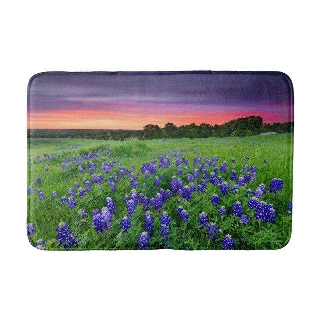 Tapete De Banheiro Flores | Bluetooth no Texas Sunset (Frente)