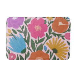 Tapete De Banheiro Flores Coloridas Bonitas