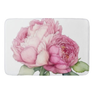 Tapete De Banheiro Flores cor-de-água cor-de-rosa penteados rosas ros