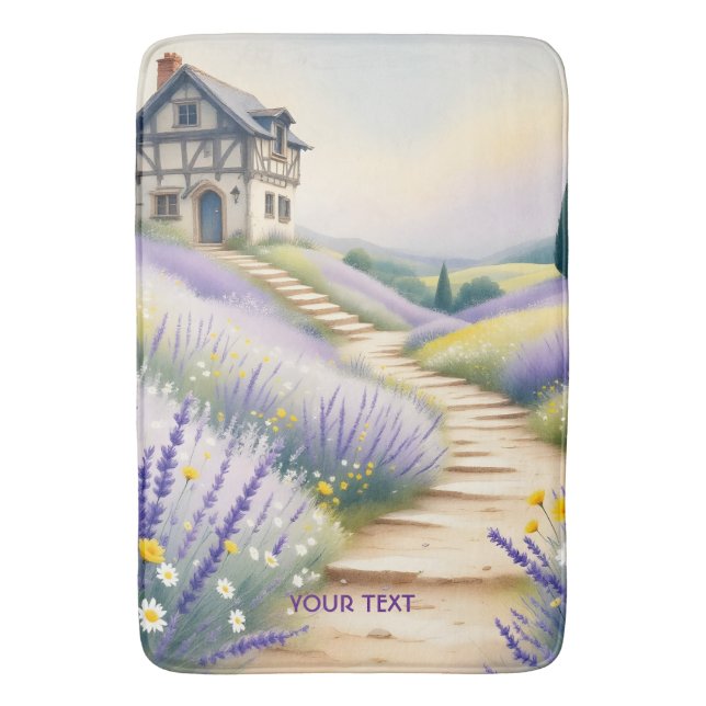 Tapete De Banheiro Flores da Lavanda Fantasy (Frente Vertical)