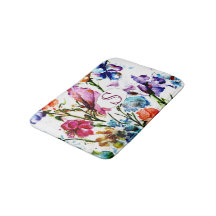 Flores de Aquarelas Whimsical com Monograma