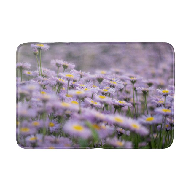 Tapete De Banheiro Flores de Aster Roxo (Frente)