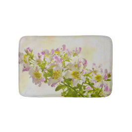 Tapete De Banheiro Flores de borboletas