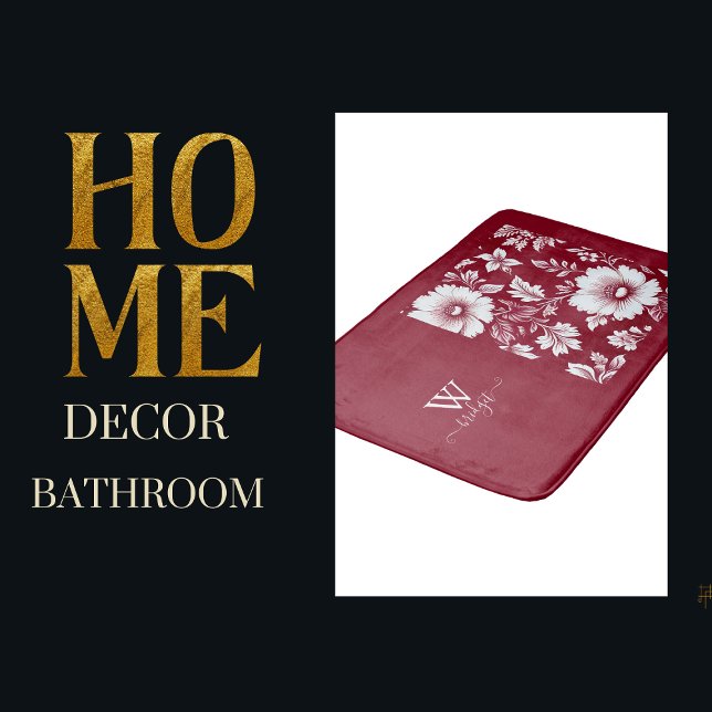 Tapete De Banheiro Flores de jardim lindas e brancas (Criador carregado)