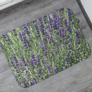 Tapete De Banheiro Flores de Lavanda roxas Florais
