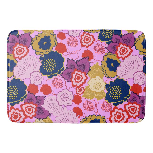 Tapete De Banheiro Flores de primavera (Frente)