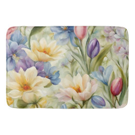 Tapete De Banheiro Flores de primavera sofisticadas e refinadas. Pint