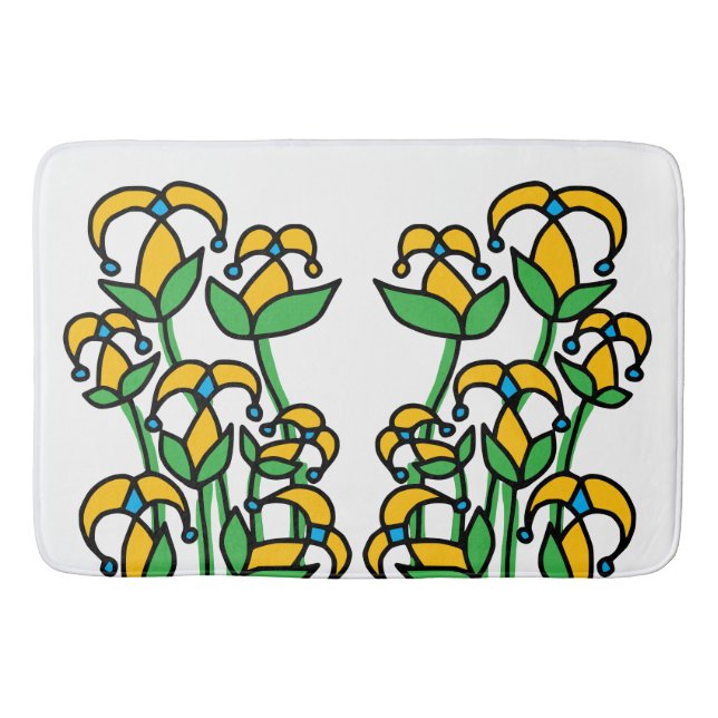 Tapete De Banheiro Flores de primavera Whimsical 41 (Frente)