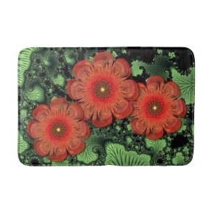 Tapete De Banheiro Flores E Ferns Bath Mat