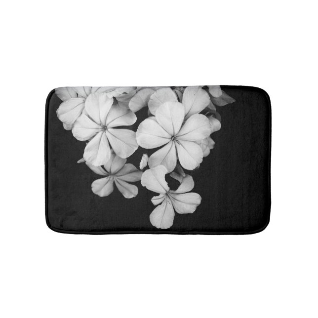 Tapete De Banheiro Flores elegantes P&B (frente)