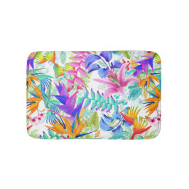 Tapete De Banheiro Flores exóticas tropicais