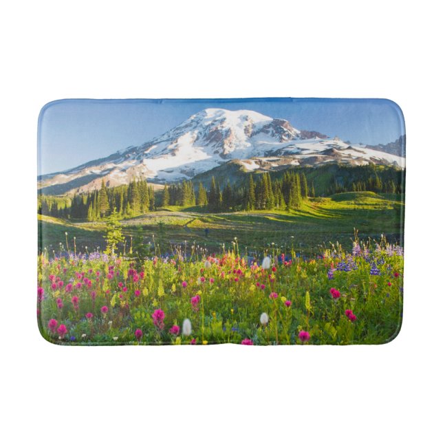 Tapete De Banheiro Flores | Mt. Rainier Wildflower (Frente)